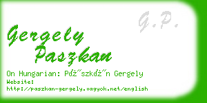 gergely paszkan business card